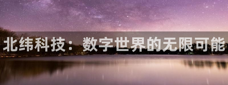 北纬科技：数字世界的无限可能